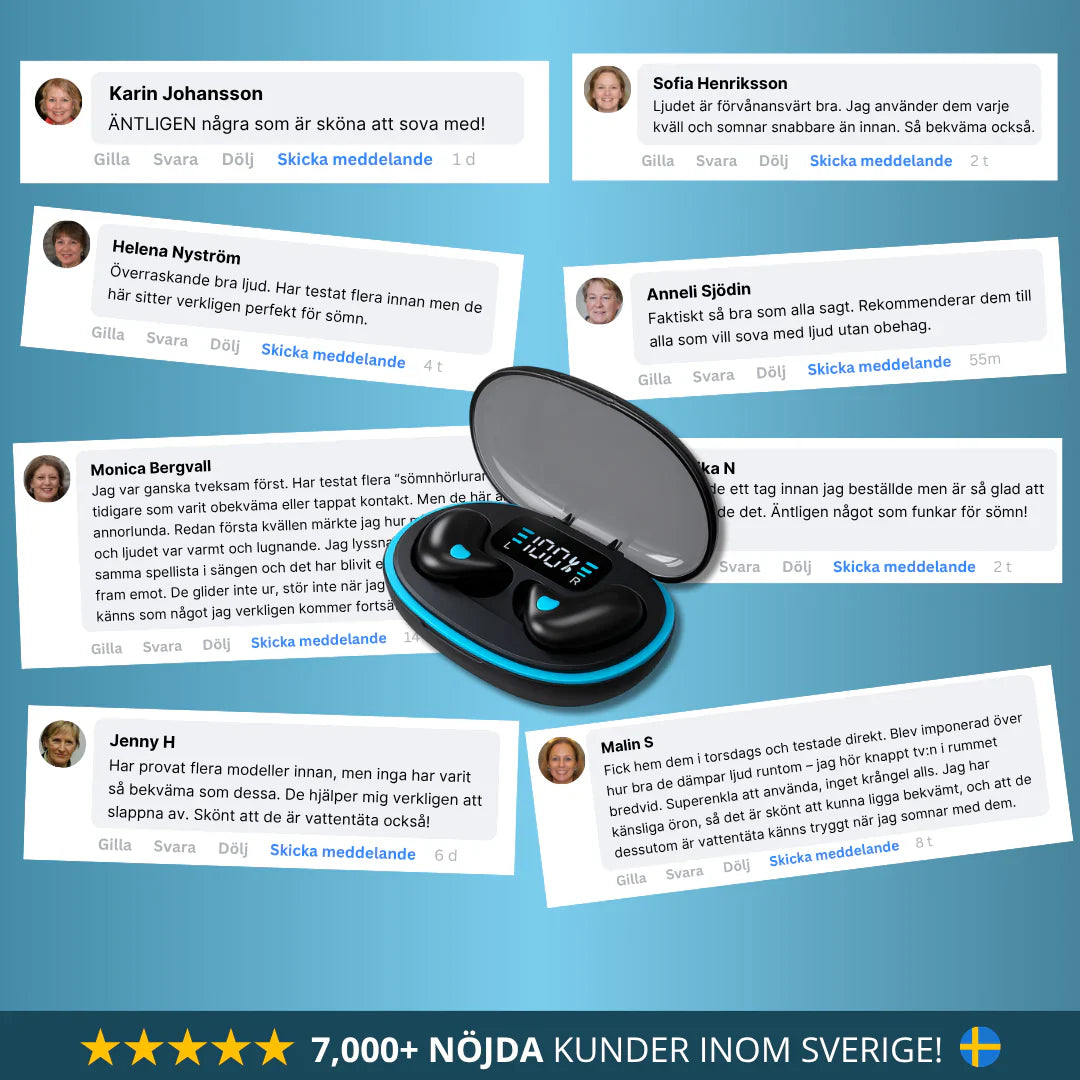 "🎶"🎶Original vattentät design, så att du kan njuta av en fridfull natt.