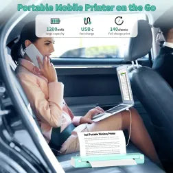 Mini bärbar termoskrivare