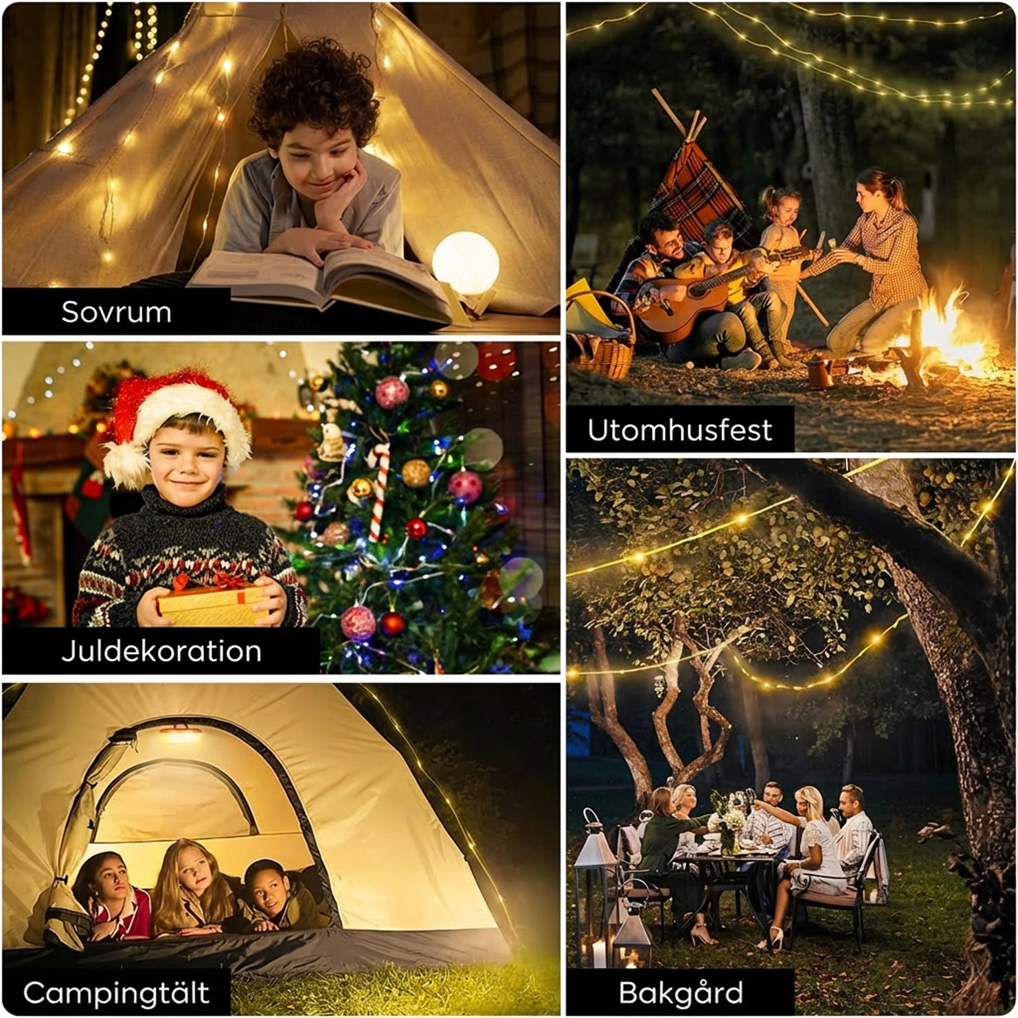 ✨🏕️ Oppgrader campingopplevelsen din med våre oppladbare, vanntette lyslenker! 🌟