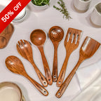 50 % rabatt på Bloomful Trä Köksredskap 6-delars Set - Original