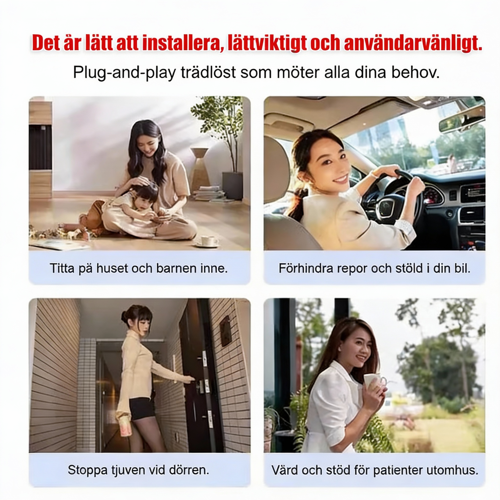 Ingen WIFI eller elektricitet krävs 💯Liten och installeras på 1 sekund ⚠️Fjärrvisning i realtid