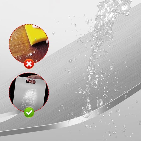 Dubbelsidig skärbräda i rostfritt stål