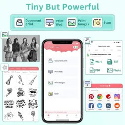 Mini bärbar termoskrivare