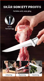 "🔪 Volframstål Knivset – 5x Längre Skärpa, Ergonomiskt Handtag & Mjuk Start-Paket inkl. Slipsten!"