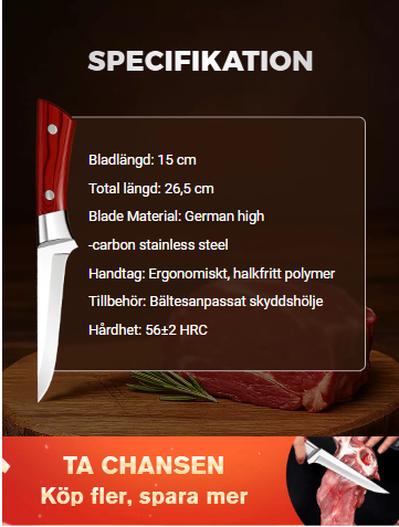 "🔪 Volframstål Knivset – 5x Längre Skärpa, Ergonomiskt Handtag & Mjuk Start-Paket inkl. Slipsten!"