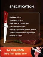 "🔪 Volframstål Knivset – 5x Längre Skärpa, Ergonomiskt Handtag & Mjuk Start-Paket inkl. Slipsten!"