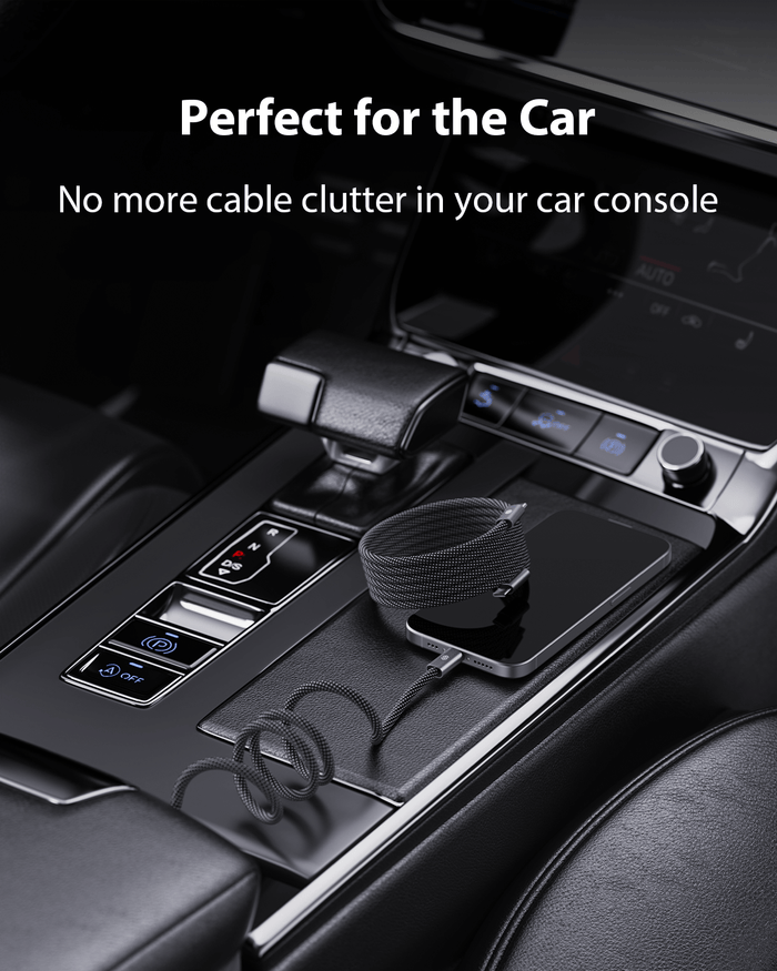 Köp 1 Få 1 GRATIS: Magnetisk Trasselfri Laddningskabel – Självupprullande & Snabbaddning (2-pack)