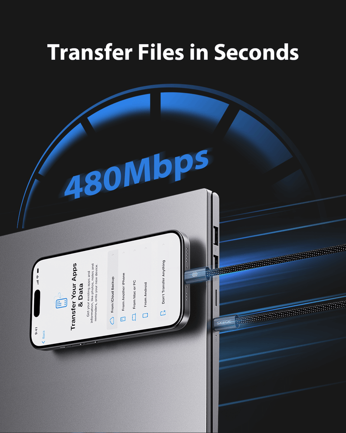 Köp 1 Få 1 GRATIS: Magnetisk Trasselfri Laddningskabel – Självupprullande & Snabbaddning (2-pack)