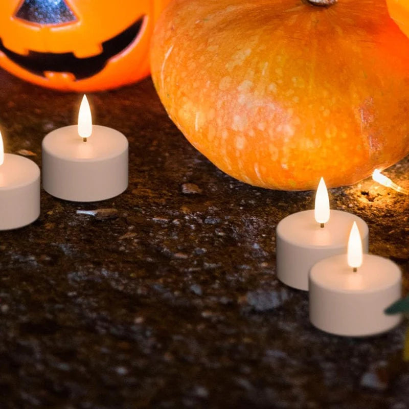 Uppladdningsbara LED-värmeljus, 12-pack – Flamfria ljus med fjärrkontroll och laddningsbas