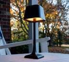 Uppladdningsbar touch-bordslampa –Insektsavvisande läge • 3 färgtemperaturer • steglös dimmer • vattentålig IP54 • minnesfunktion